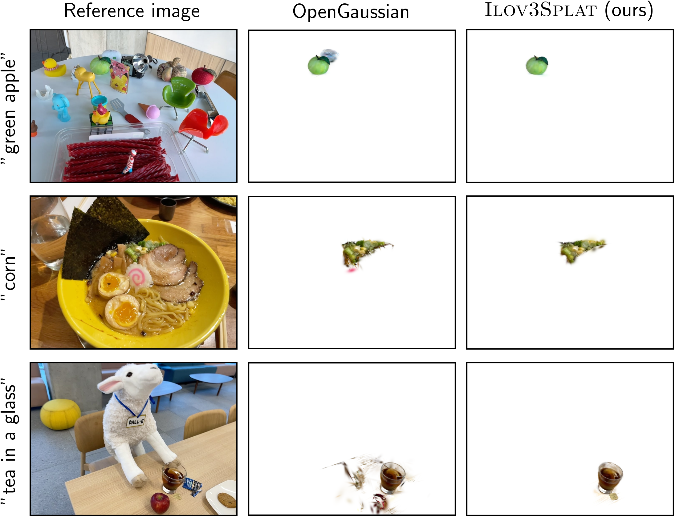 3D object selection qualitative result 1 on LERF